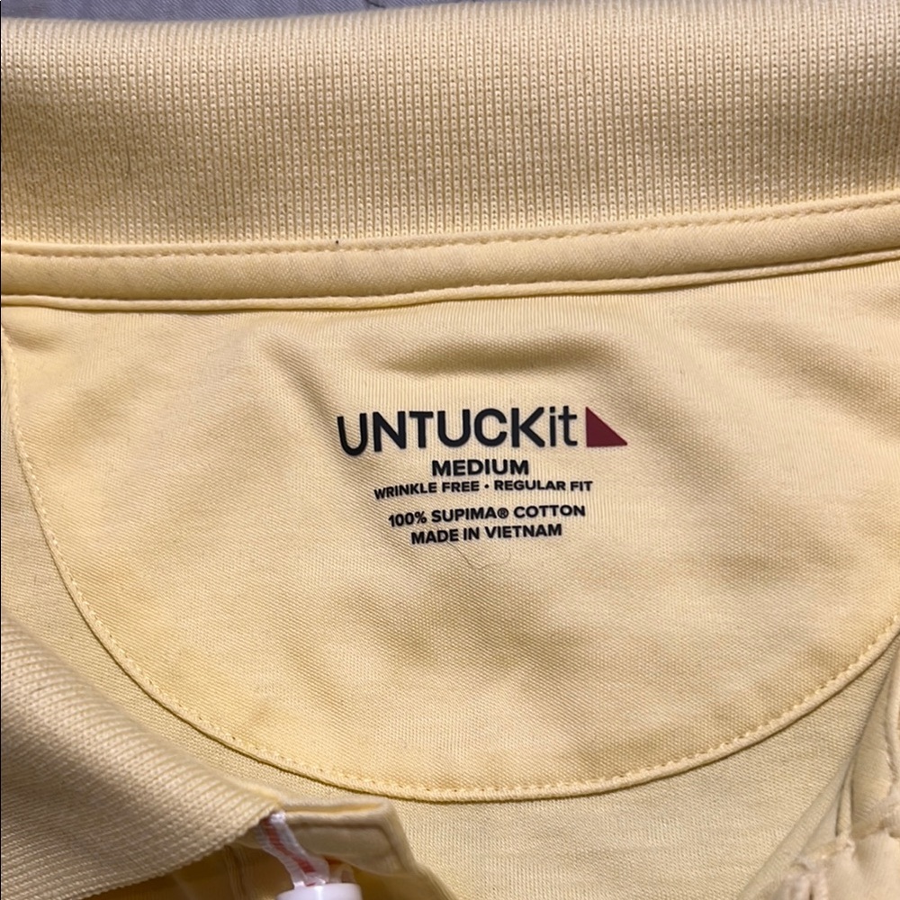 UNTUCKit Light Yellow Polo Shirt